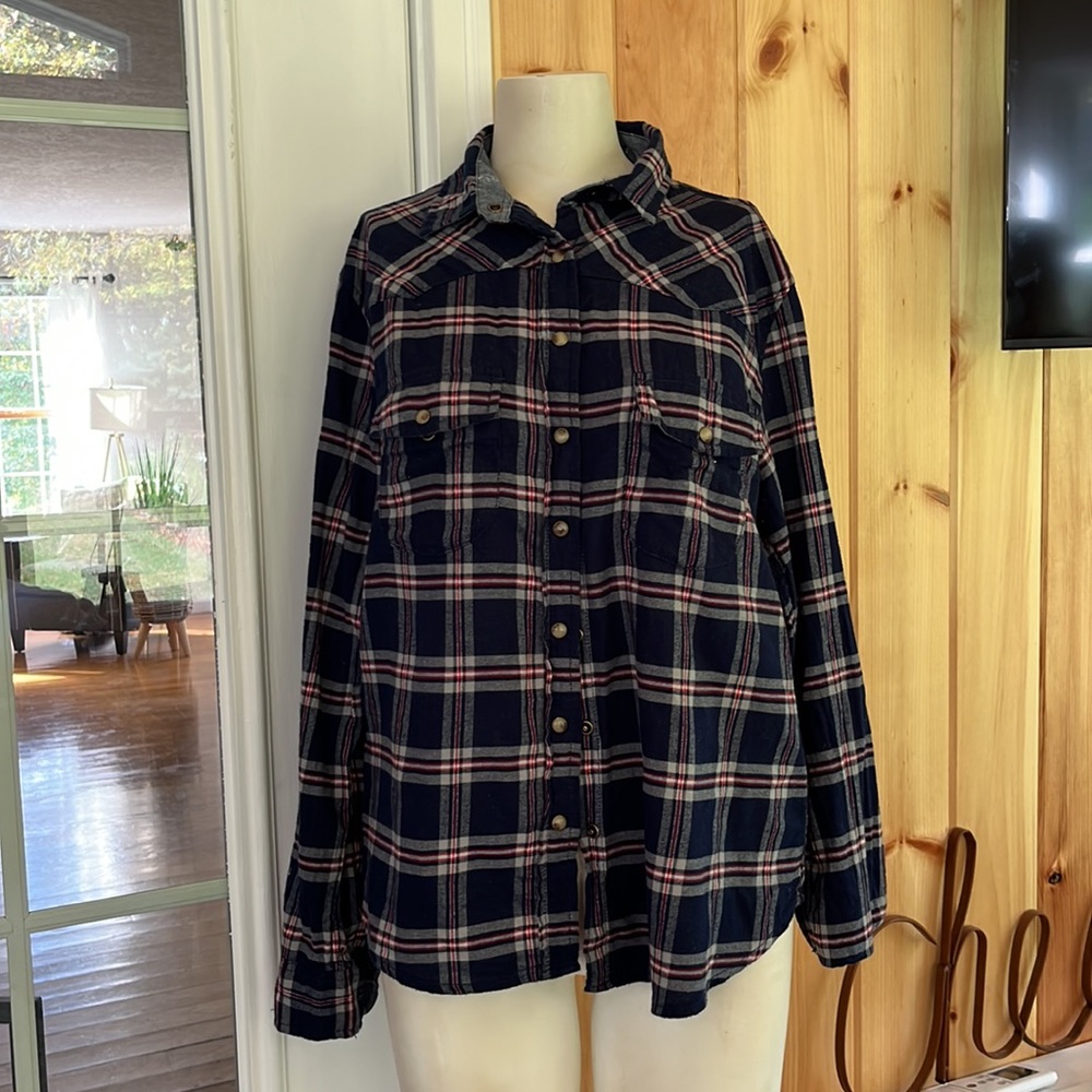 Navy flannel.